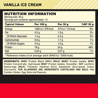 Optimum Nutrition Gold Standard 100% Whey Protein Powder