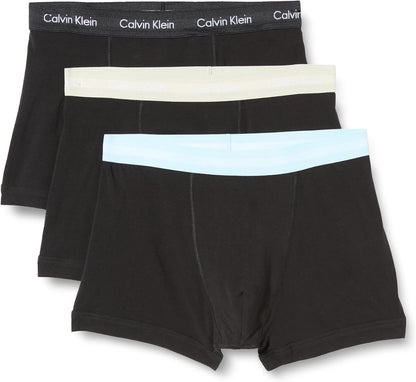Calvin Klein Men’s 3 Pack Trunks with Logo Waistband