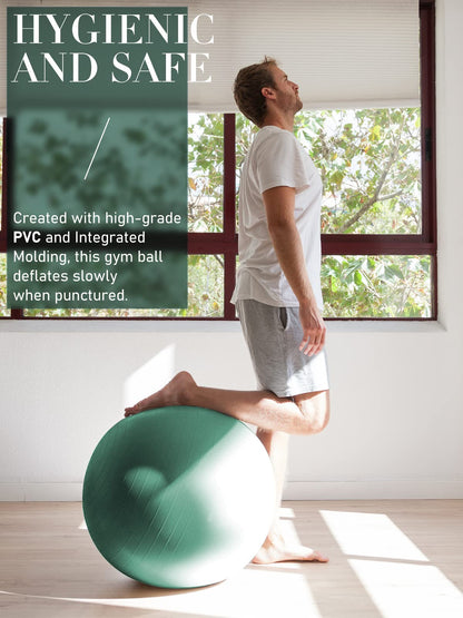 PhysKcal Gym Ball 55-85cm Exercise Swiss Ball