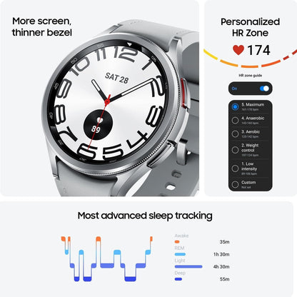 SAMSUNG Galaxy Watch 6 Classic 47mm Bluetooth Smartwatch, Rotating Bezel, Fitness Tracker, Personalized HR Zones, Advanced Sleep Coaching, US Version, Black (Renewed)