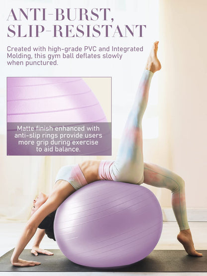 PhysKcal Gym Ball 55-85cm Exercise Swiss Ball