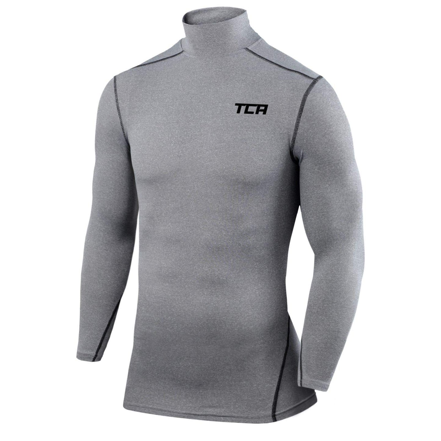 TCA Boys' Pro Performance Compression Base Layer Long Sleeve Top - Mock Neck