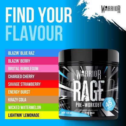 Warrior Rage Pre Workout Powder 392g