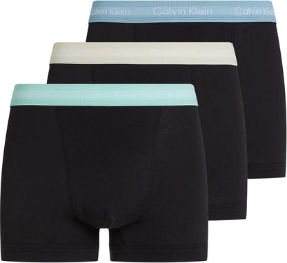 Calvin Klein Men’s 3 Pack Trunks with Logo Waistband