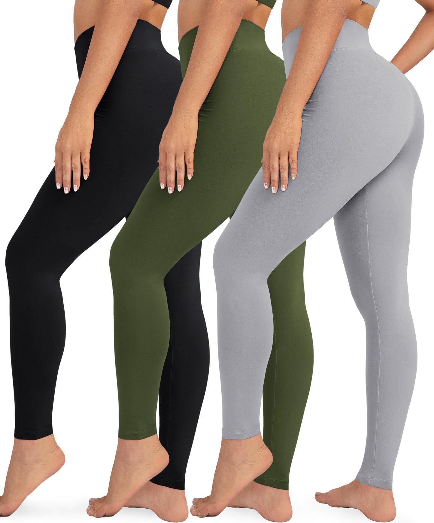 VALANDY Creamlush 3 Pack Leggings for Women High Waisted