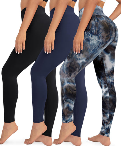 VALANDY Creamlush 3 Pack Leggings for Women High Waisted