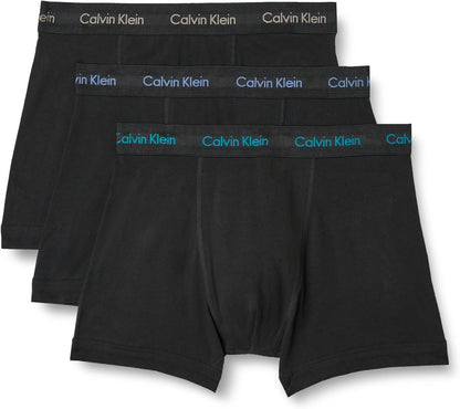 Calvin Klein Men’s 3 Pack Trunks with Logo Waistband