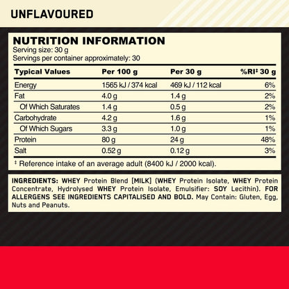 Optimum Nutrition Gold Standard 100% Whey Protein Powder