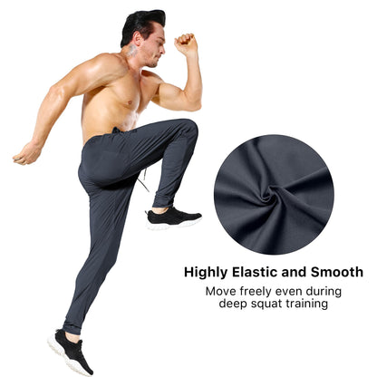 BROKIG Mens Stretch Running Tracksuit Bottoms