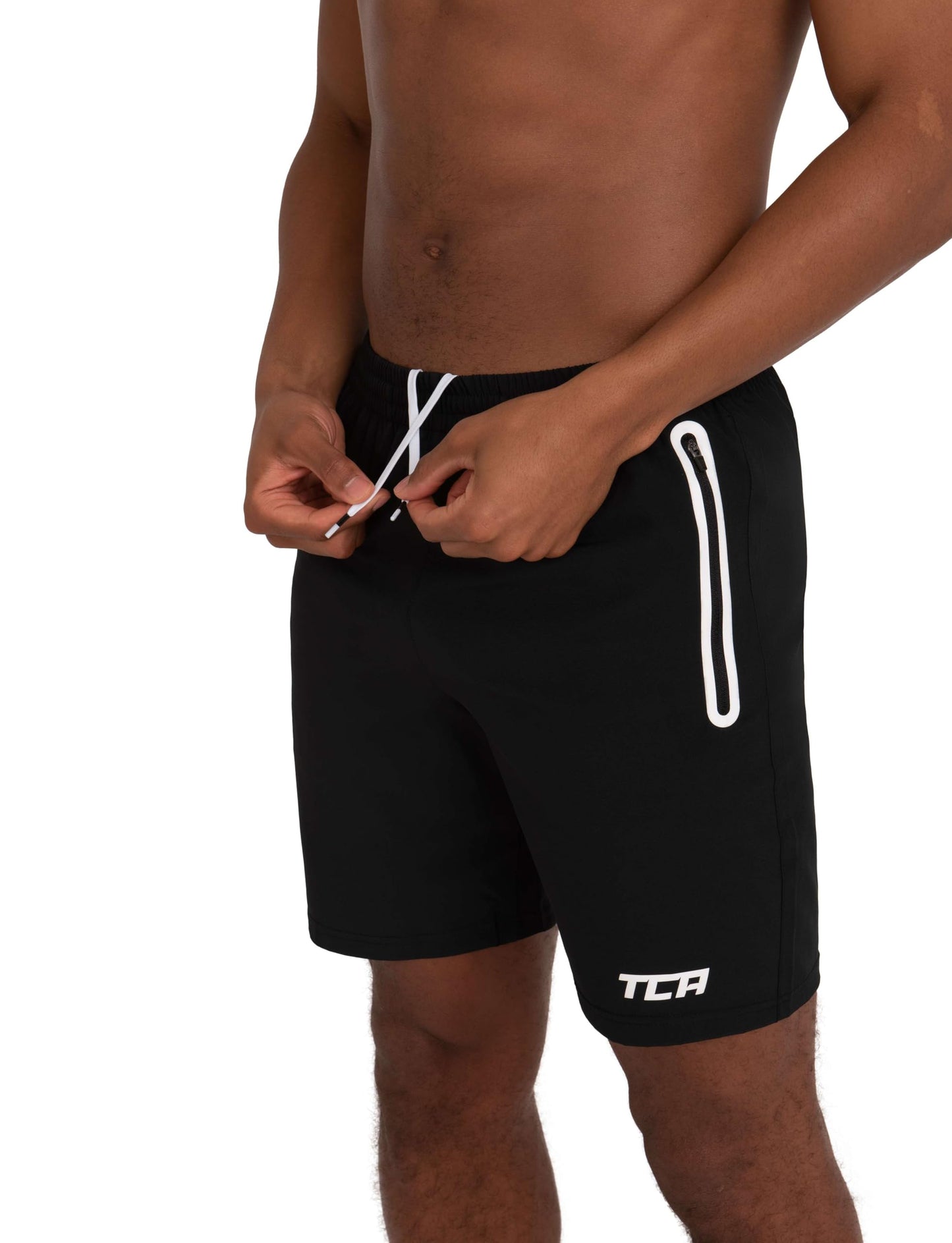 TCA Elite Tech Lightweight Mens Running Shorts Men Gym Shorts with Zip Pockets