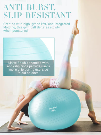 PhysKcal Gym Ball 55-85cm Exercise Swiss Ball