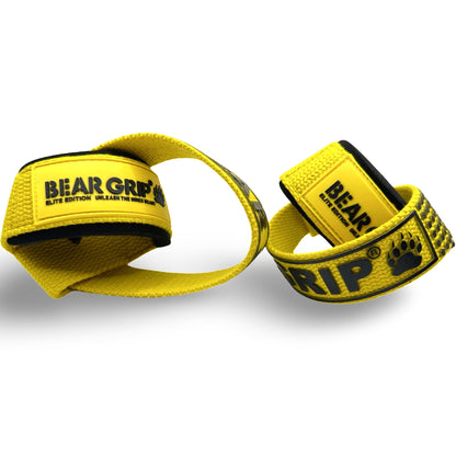 BEAR GRIP Straps - Premium Neoprene Padded Heavy Duty Double Stitched Weight Lifting Gym Straps