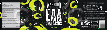 Warrior EAA - Essential Amino Acids - 360g - Provides Exceptional Support for Recovery & Muscle Soreness - Formula Includes Cyclic Dextrin, Taurine and More, Blue Raspberry