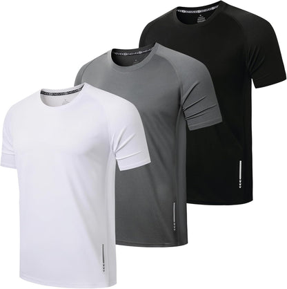 ZENGVEE 3 Pack Gym Shirts Men