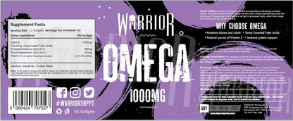 Warrior Omega Fish Oils 1000mg - 60 Softgel Capsules