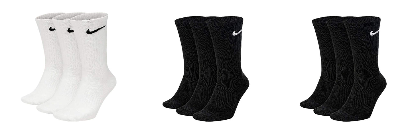 NIKE Unisex U Nk Everyday Cush Crew 3pr Socks