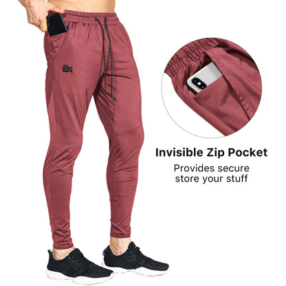 BROKIG Mens Stretch Running Tracksuit Bottoms