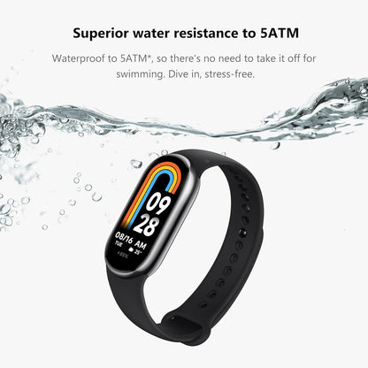 Xiaomi Smart Band 8 Smartwatch for Men and Women, AMIOLED Screen, 1.62 Inch Screen, 60 Hz Update Frequency, 150 Sports Modes, Health Monitor, 16 Days Autonomy, Waterproof 5 ATM Watches, Gold