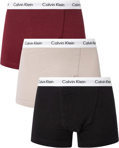 Calvin Klein Men’s 3 Pack Trunks with Logo Waistband