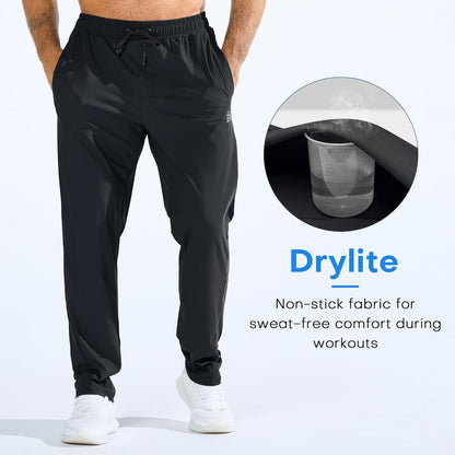 BROKIG Mens Dry Gym Tracksuit Bottoms
