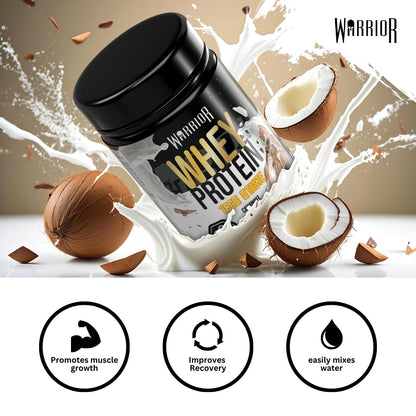 Warrior Whey Protein Powder 500g - Up to 36g* Protein per Shake – Low Sugar - Muscle Growth and Recovery Drink - Amazing Taste - 20 Servings - GMP Certified (Double Chocolate)