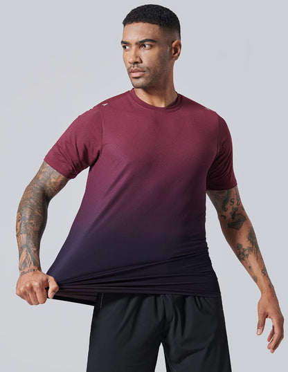 Liberty Imports 5 Pack Men’s Active Quick Dry Crew Neck T Shirts | Athletic Running Gym Workout Short Sleeve Tee Tops Bulk