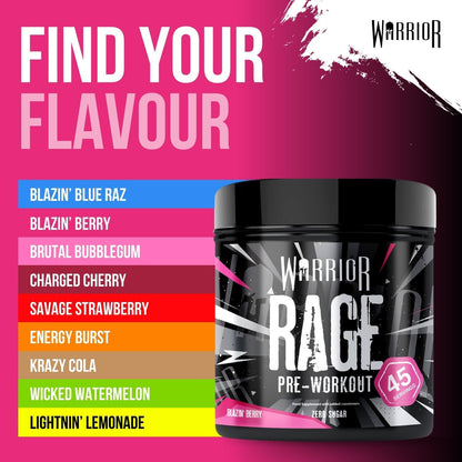 Warrior Rage Pre Workout Powder 392g