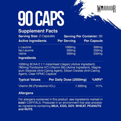 Warrior BCAA Capsules