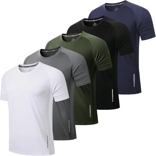ZENGVEE 3 Pack Gym Shirts Men