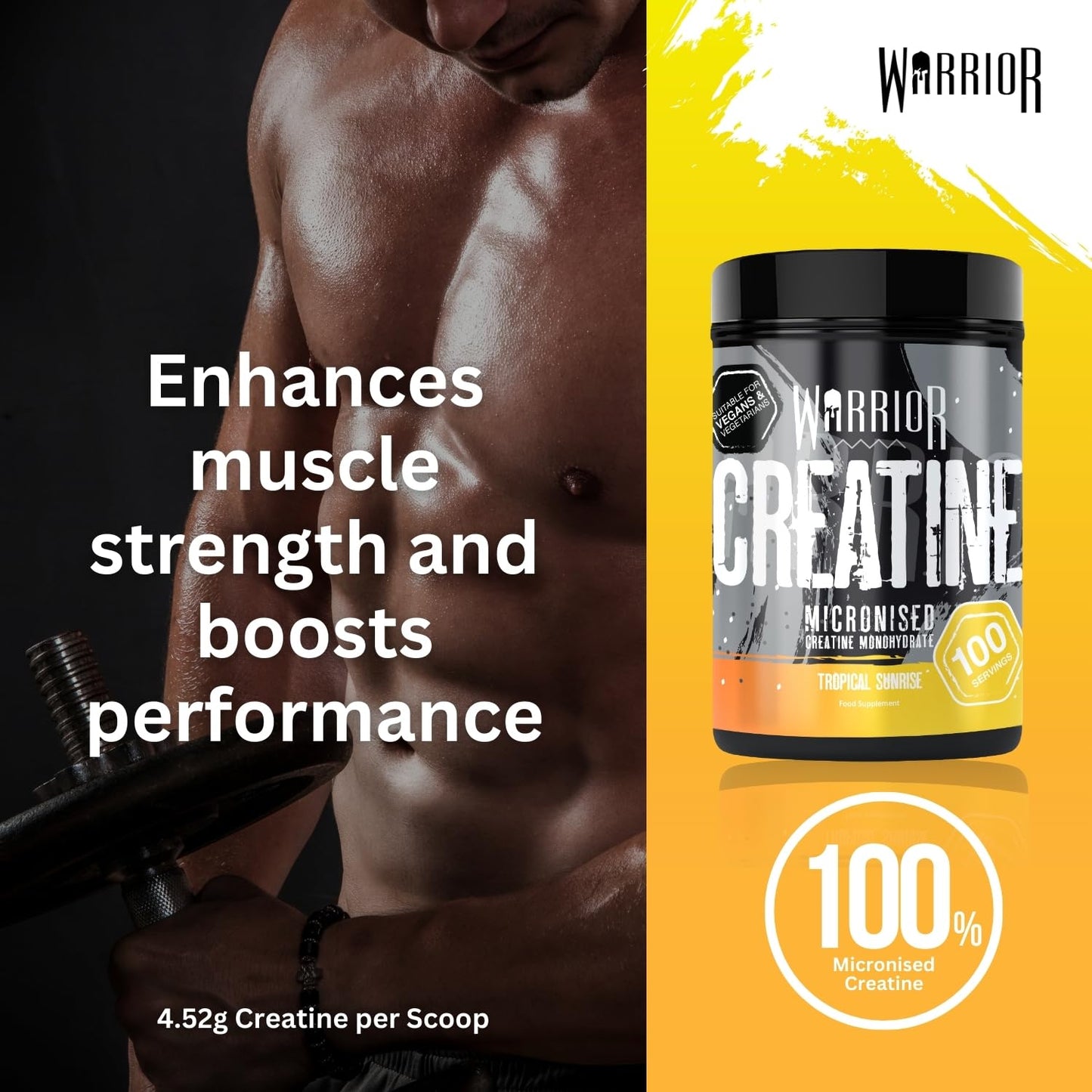 Warrior Creatine Monohydrate Powder 300g