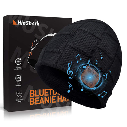 Hinshark Gifts for Men, Stocking Fillers for Men, Beanie Hat Men with LED Light Christmas Gifts for Him, Rechargeable Mens Beanie Hat Secret Santa Gifts for Men Who Have Everything, Men Birthday Gifts