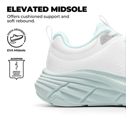 NORTIV 8 Women's Walking Shoes Cushion Comfortable ActiveBreeze Running Tennis Shoes Non-Slip Workout Gym Sports Athletic Breathable Fashion Sneakers