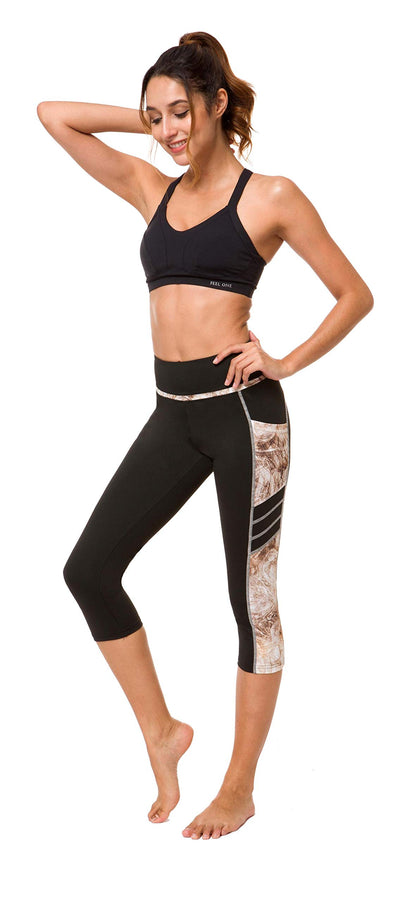 Sugar Pocket Gym Leggings for Women,Yoga Pants for Women Capri Workout Sport Exercise Cycling Leggings with Pockets