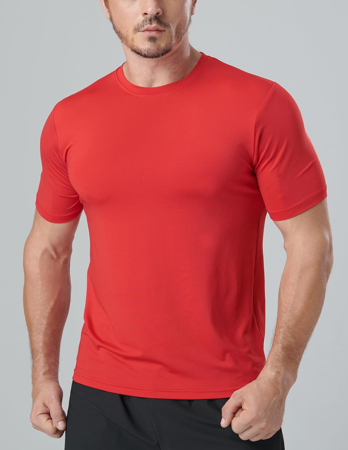 Liberty Imports 5 Pack Men’s Active Quick Dry Crew Neck T Shirts | Athletic Running Gym Workout Short Sleeve Tee Tops Bulk