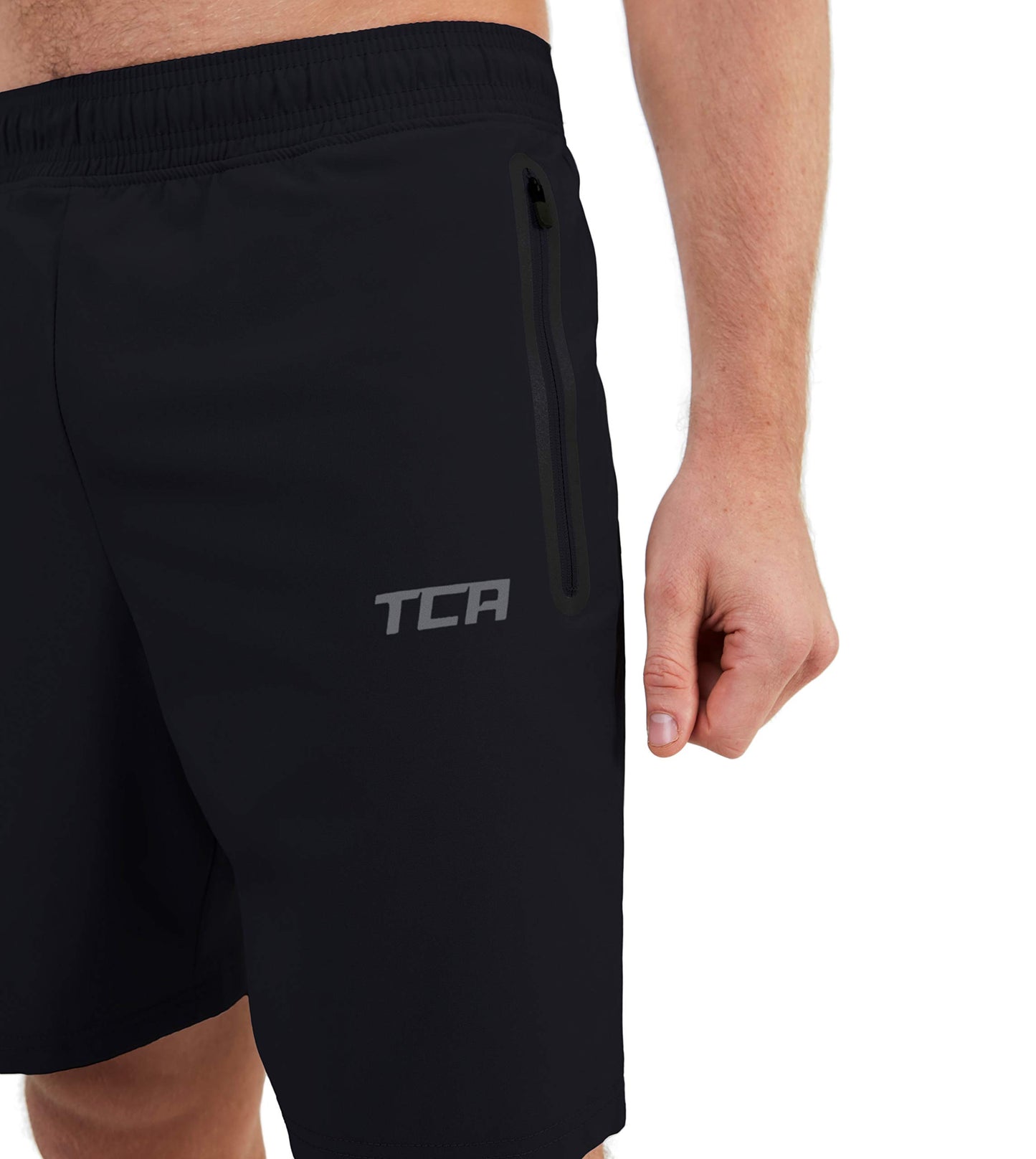 TCA Elite Tech Lightweight Mens Running Shorts Men Gym Shorts with Zip Pockets