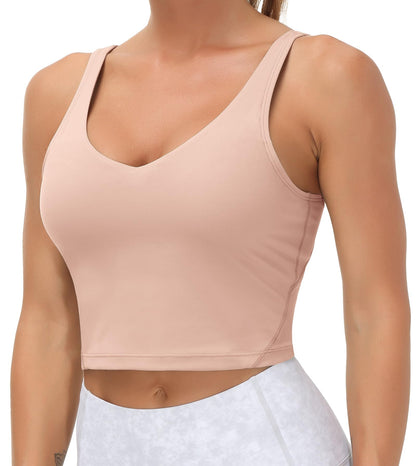 THE GYM PEOPLE Womens Sports Bra Longline Wirefree