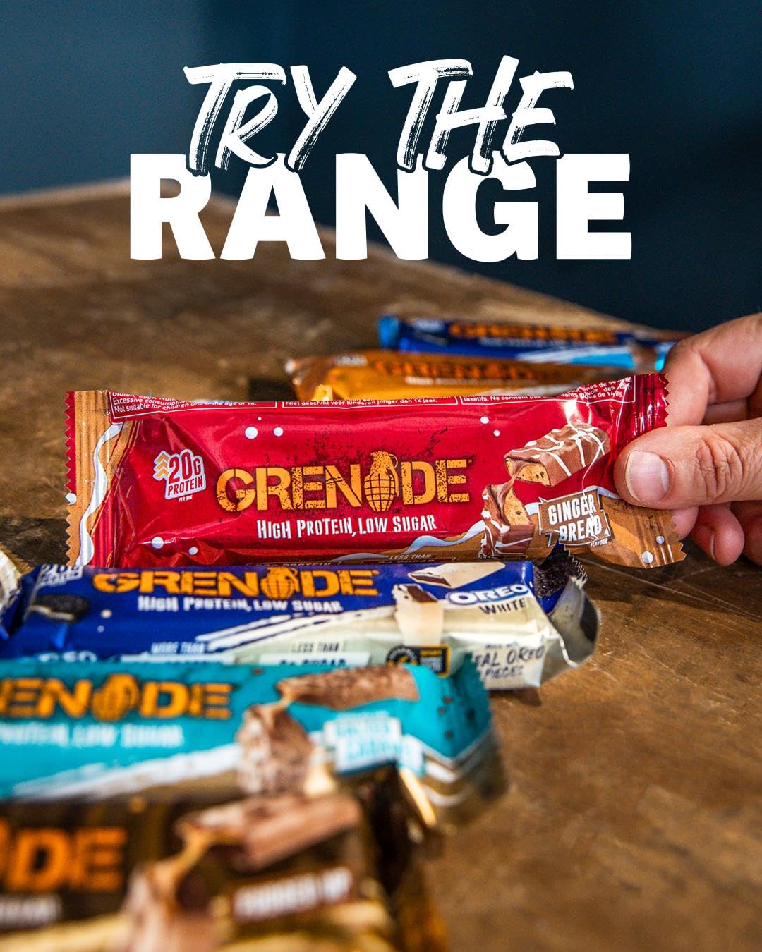 Grenade High Protein, Low Sugar Bar - White Chocolate Cookie, 12 x 60 g