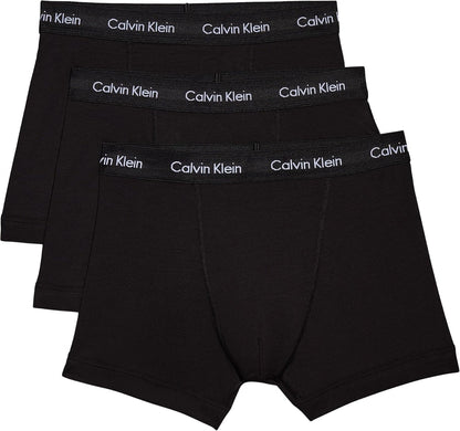 Calvin Klein Men’s 3 Pack Trunks with Logo Waistband
