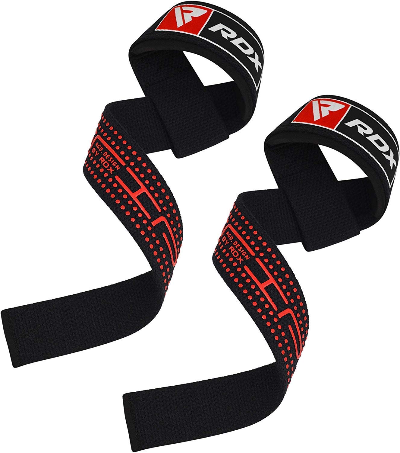 RDX Weight Lifting Straps Deadlifting Powerlifting, 5MM Neoprene Wrist Support, Anti Slip 60CM Hand Bar Grip, Heavy Duty Bodybuilding Weightlifting Workout, Soft Cotton, Strength Training Gym Fitness