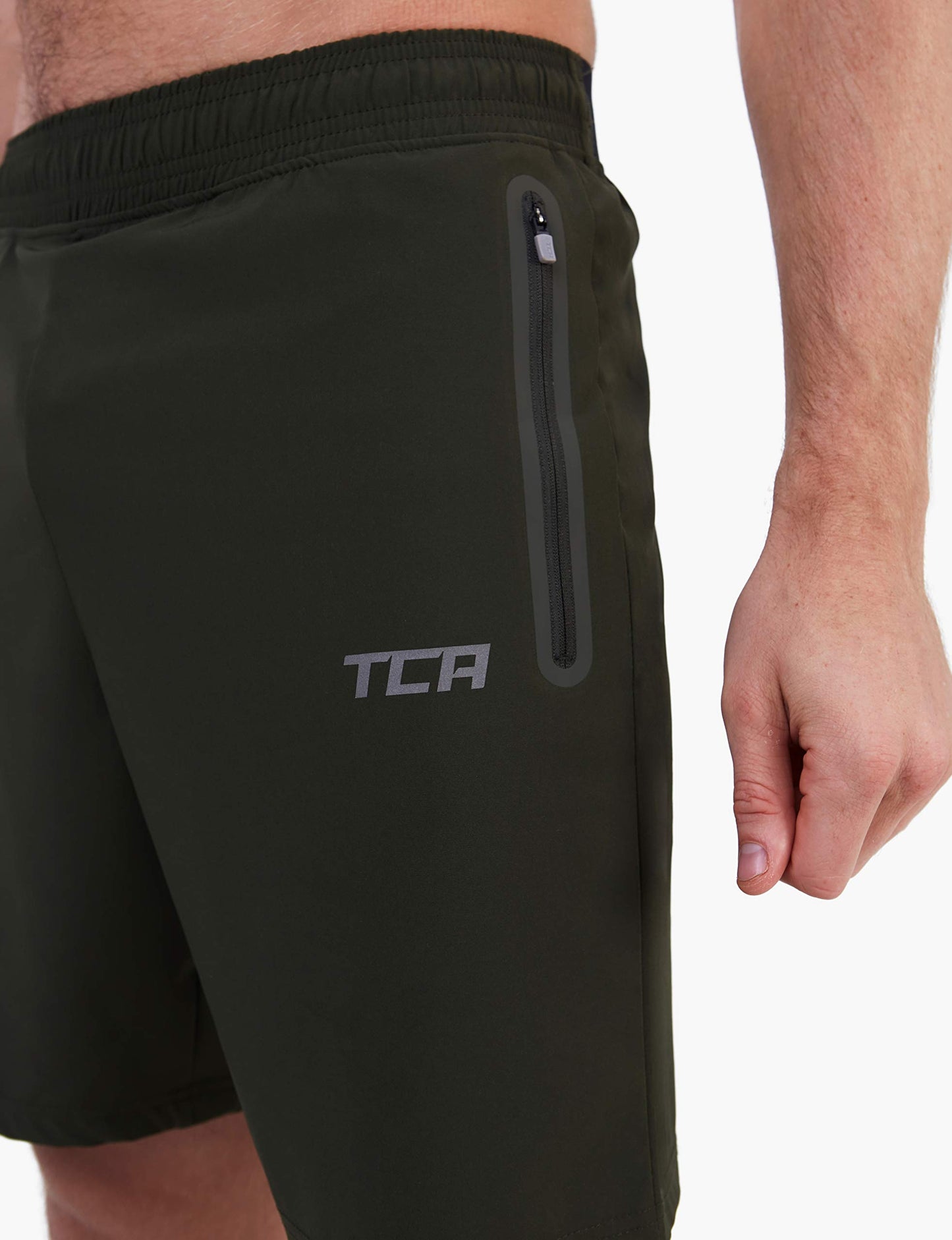 TCA Elite Tech Lightweight Mens Running Shorts Men Gym Shorts with Zip Pockets