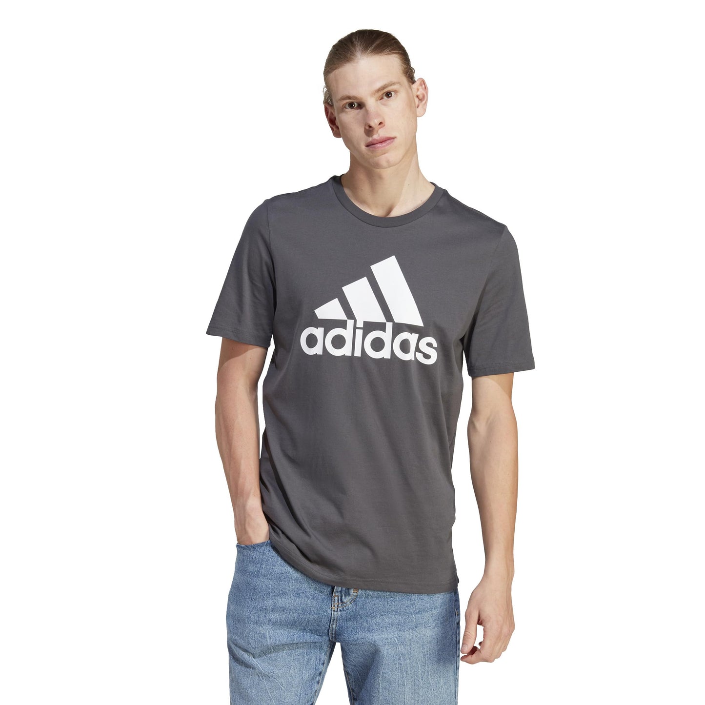 adidas Men's Essentials Single Jersey Big Logo Tee T-Shirt