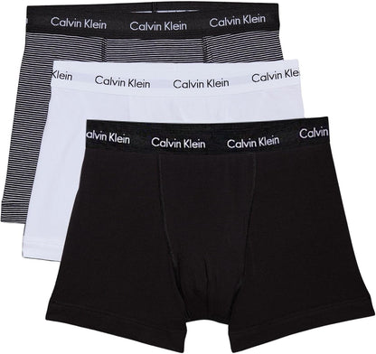 Calvin Klein Men’s 3 Pack Trunks with Logo Waistband