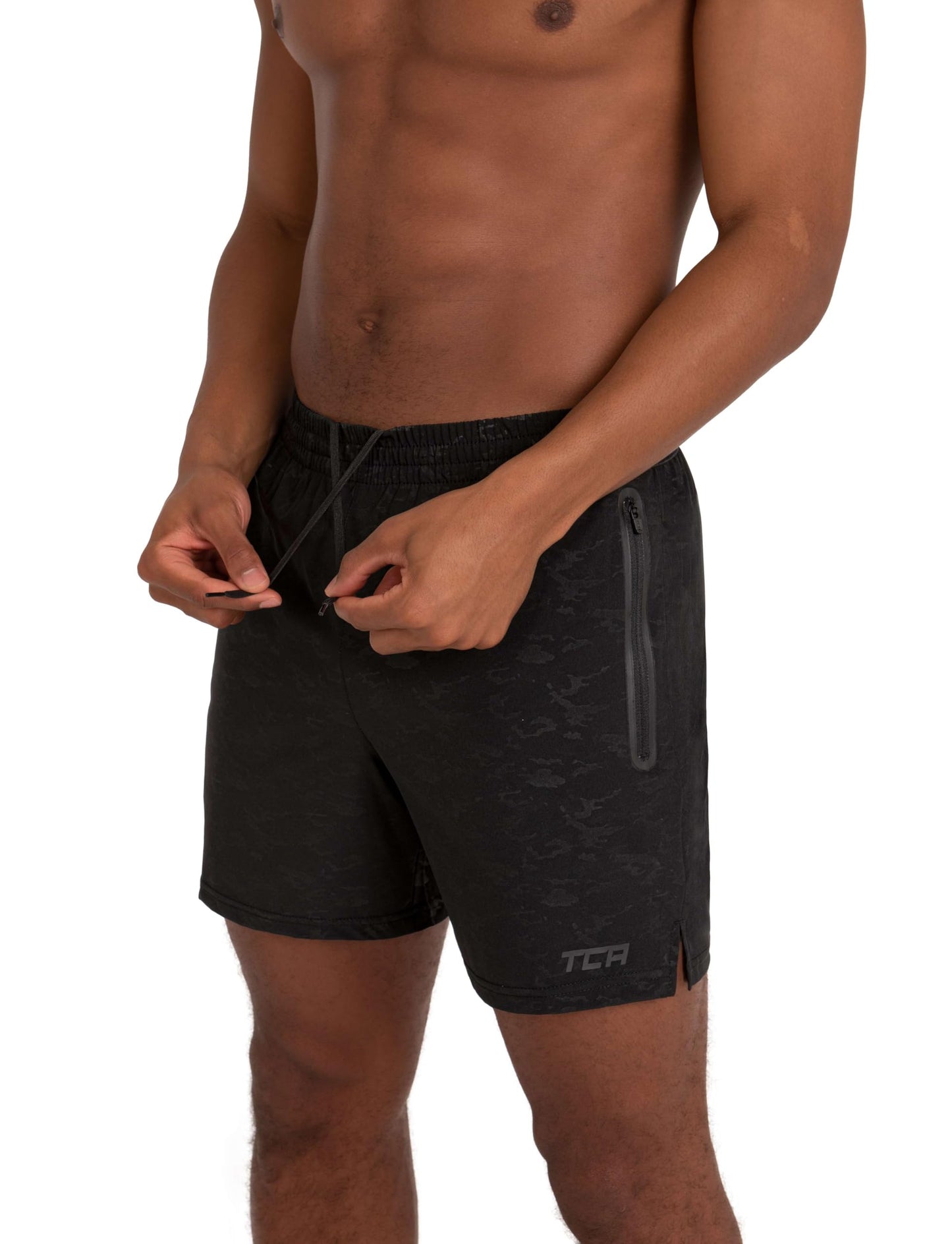 TCA Elite Tech Lightweight Mens Running Shorts Men Gym Shorts with Zip Pockets