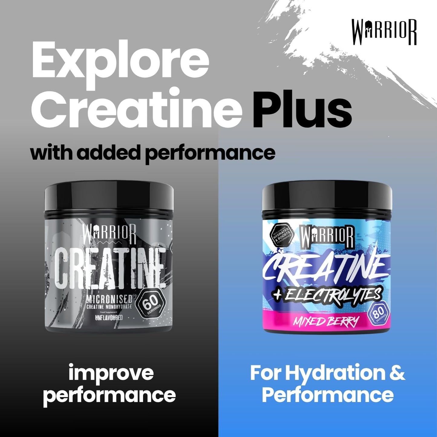 Warrior Creatine Monohydrate Plus Electrolytes Powder 360g
