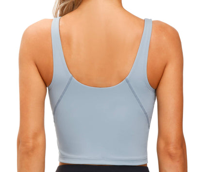 THE GYM PEOPLE Womens' Sports Bra Longline Wirefree Padded with Medium Support