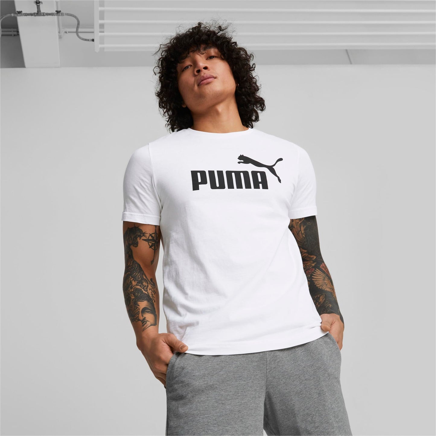 PUMA Men's Ess Logo Tee T Shirt