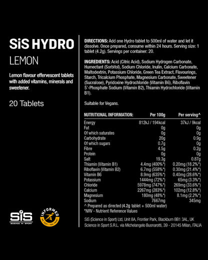 Science in Sport Hydro Electrolyte Tablets 20 pc