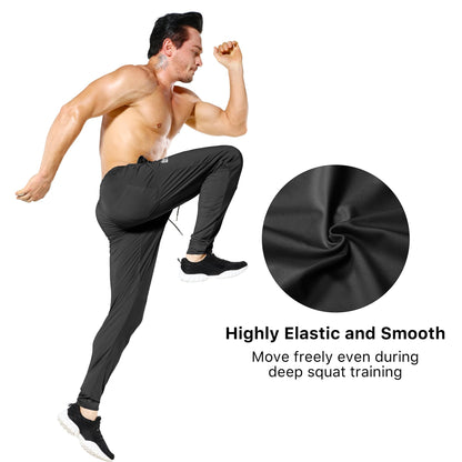 BROKIG Mens Stretch Running Tracksuit Bottoms