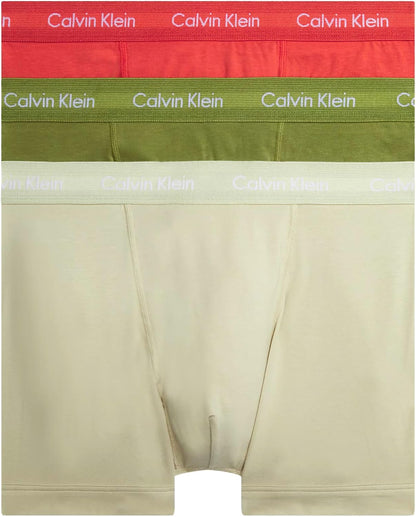 Calvin Klein Men’s 3 Pack Trunks with Logo Waistband