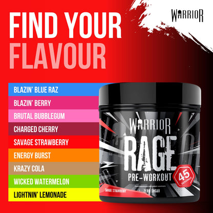 Warrior Rage Pre Workout Powder 392g